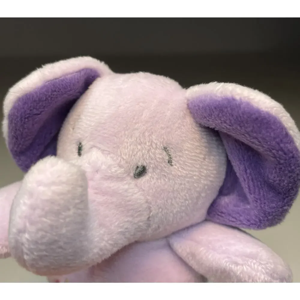 Vintage 2003 Kids II Purple Elephant Plush 5” Mini Small Stuffed Toy Celebrate
